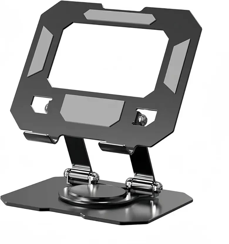 Black adjustable stand on a white background