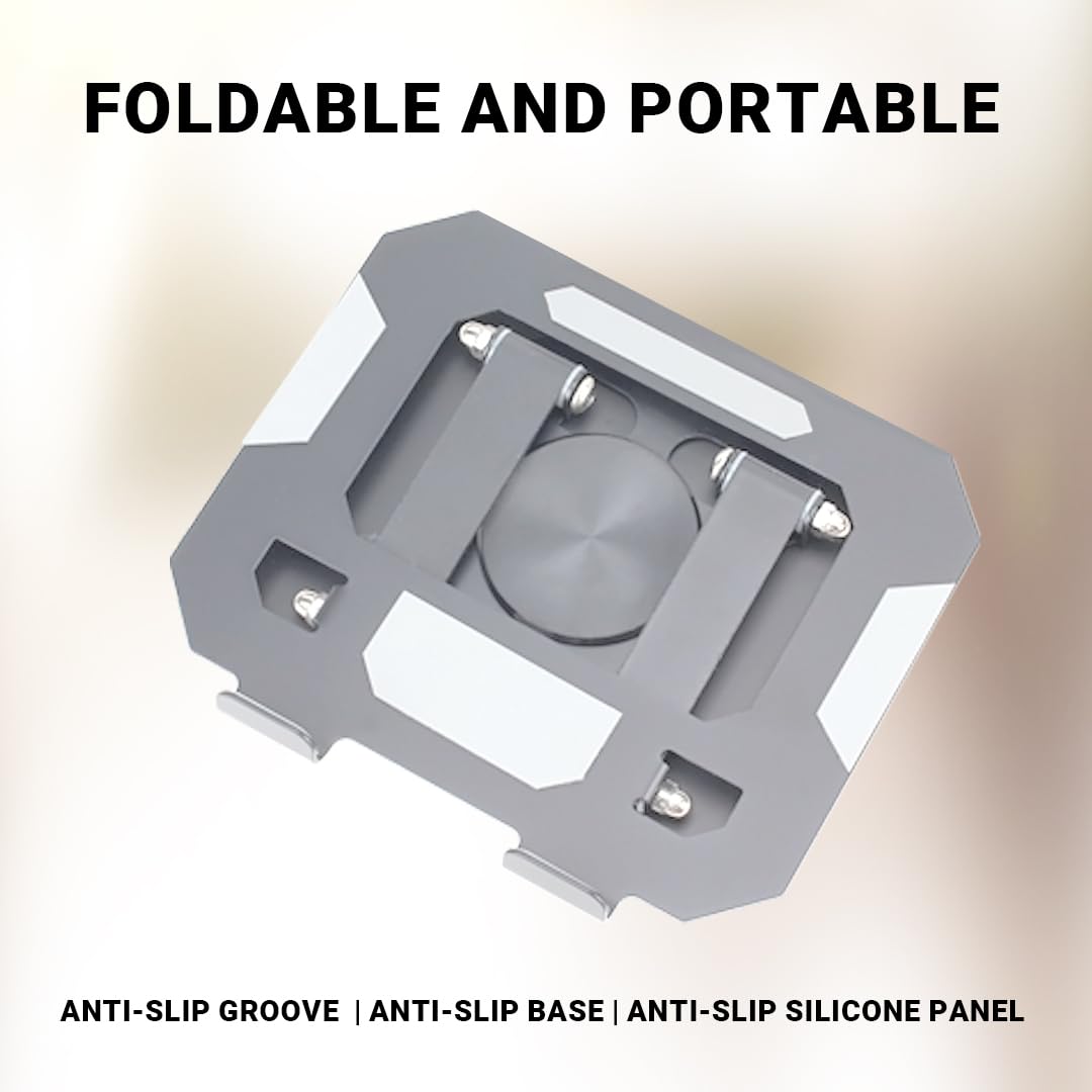 Adjustable Laptop Stand for Desk with anti-slip features on a beige background