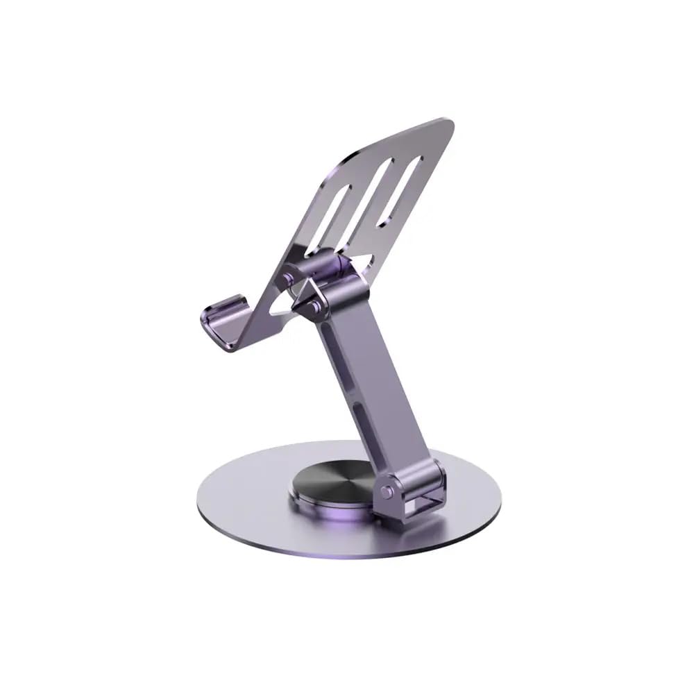 Metallic stand with a unique design on a white background