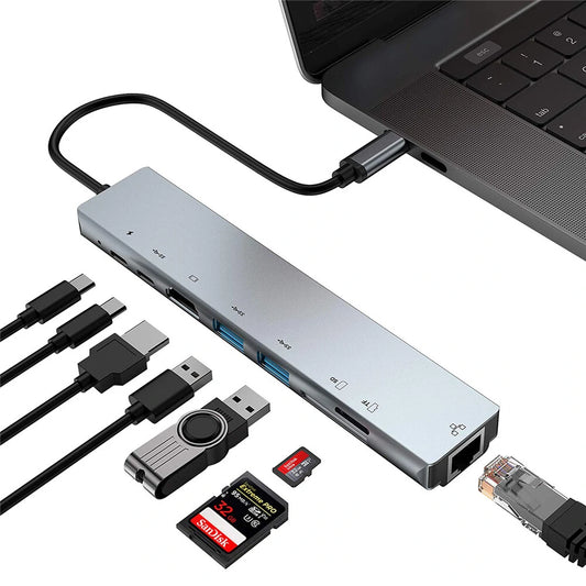 8-in-1 USB-C Hub Docking Station