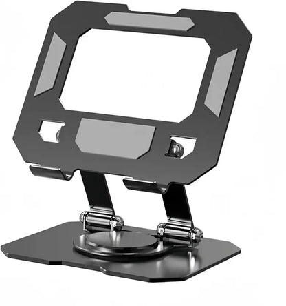 Black adjustable stand on a white background