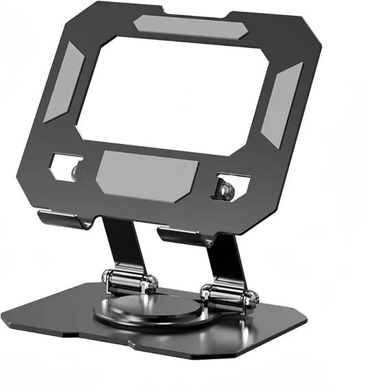Black adjustable stand on a white background