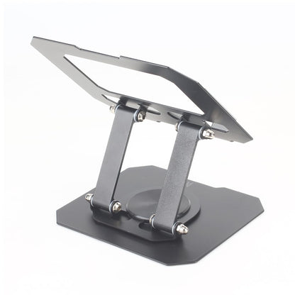Metallic adjustable stand on a white background