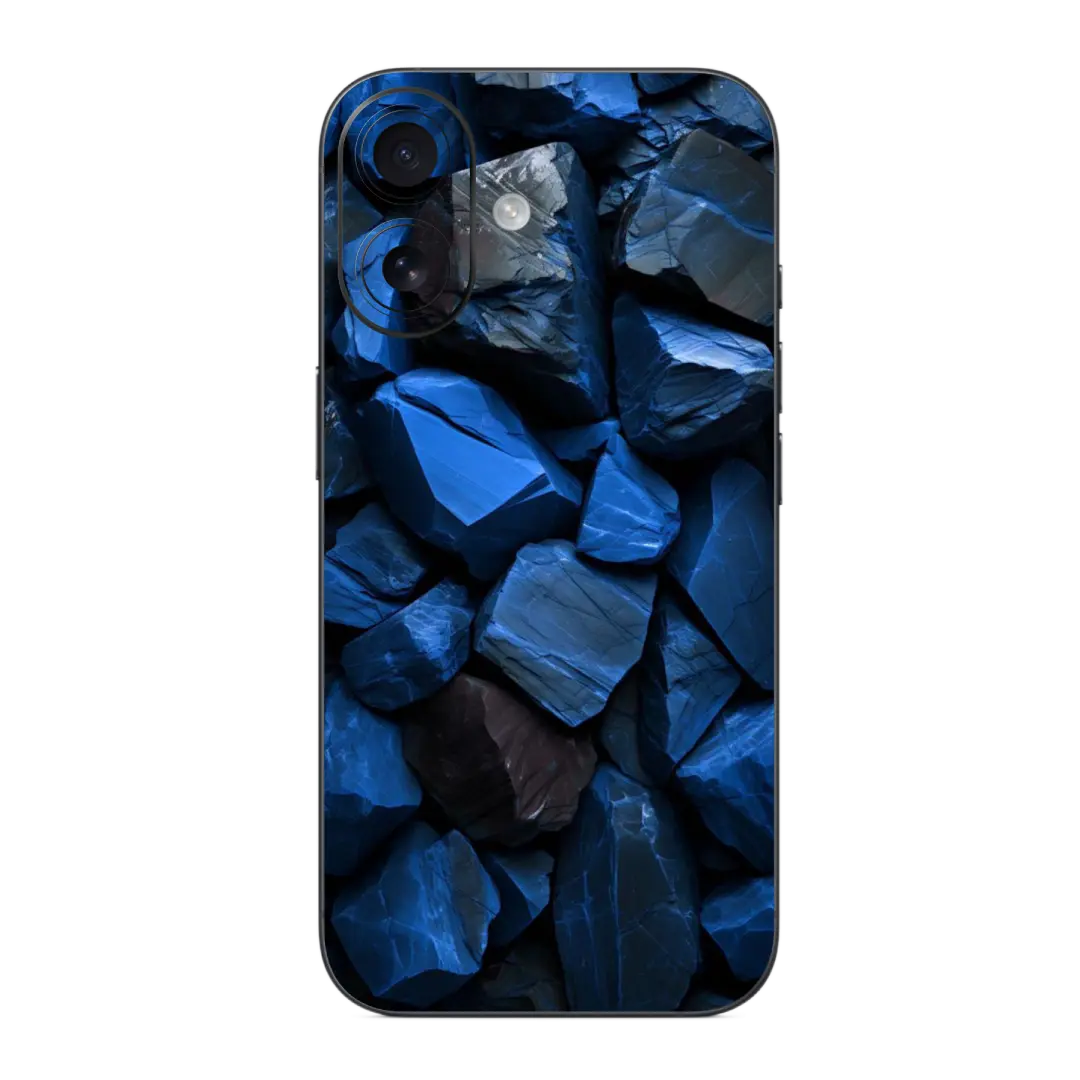 Minerals Mobile Skin Wrap with blue crystal design on a white background