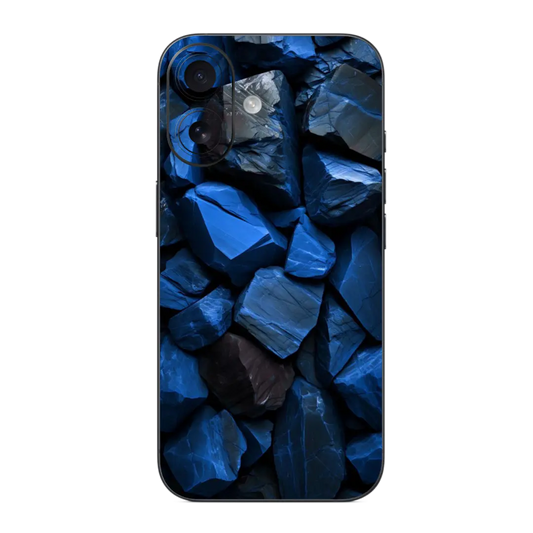 Minerals Mobile Skin Wrap with blue crystal design on a white background