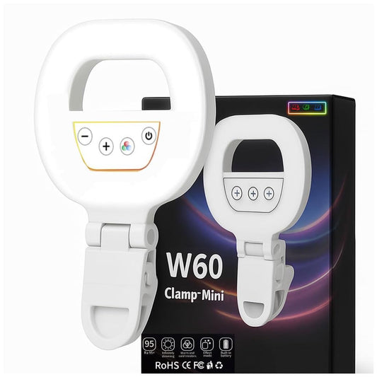 White clamp-like device with control panel next to its packaging box on a white background