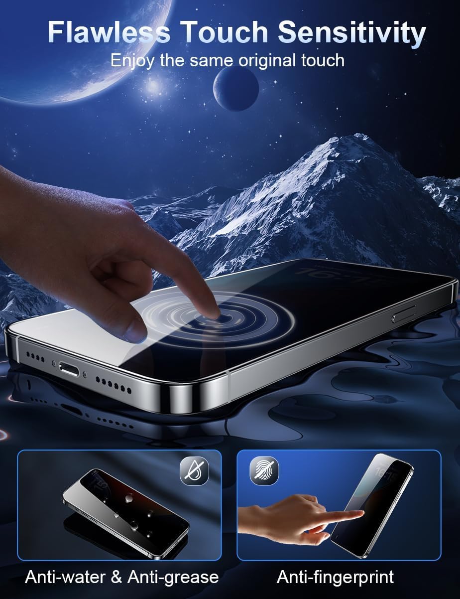 Privacy Tempered Glass Screen Protector Compatible for iPhones 11-16