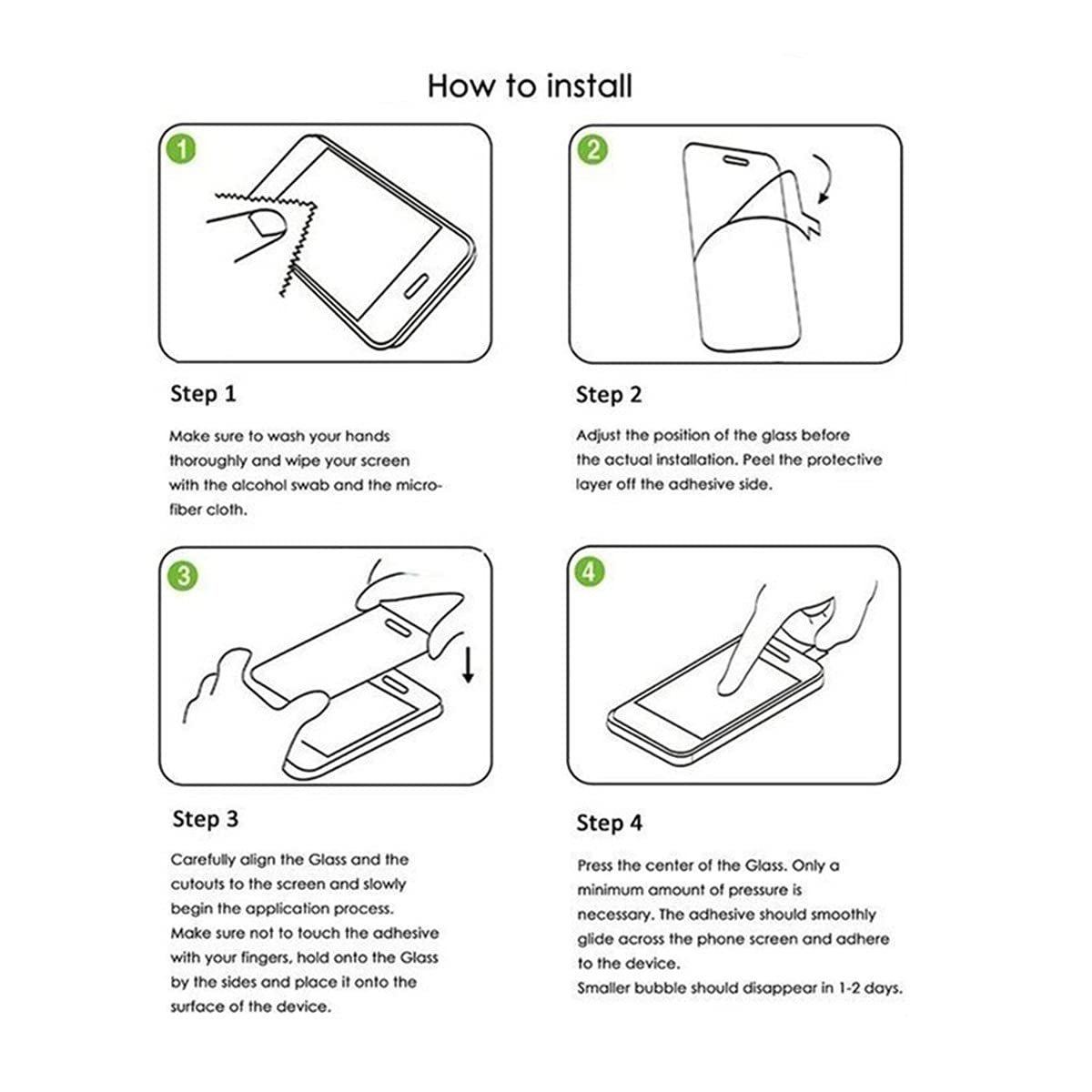 Step-by-step guide on how to install a screen protector on a phone.