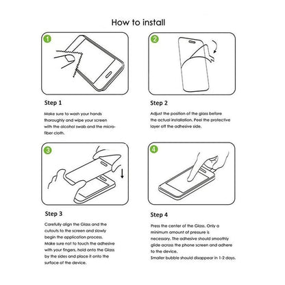 Step-by-step guide on how to install a screen protector on a phone.