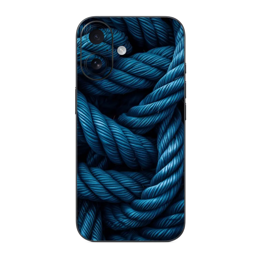 Ropes Mobile Skin Wrap with blue rope design on a white background