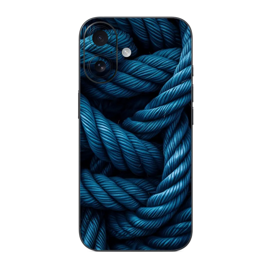 Ropes Mobile Skin Wrap with blue rope design on a white background