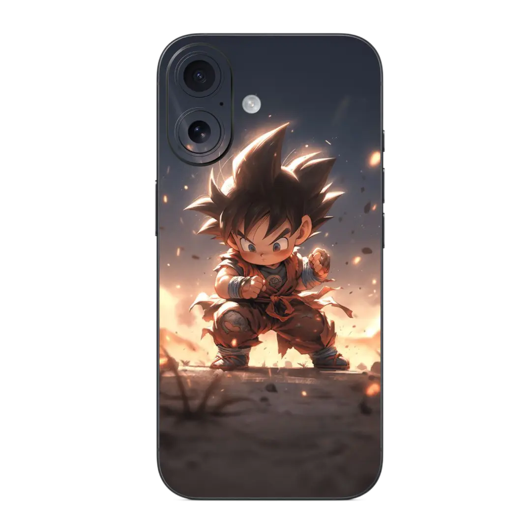 Son Goku Mobile Skin Wrap with an animated character design on a white background