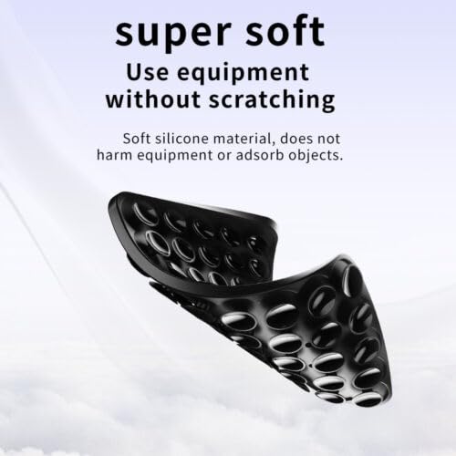 Suction Phone Case with text about its softness and safety on a light gray background