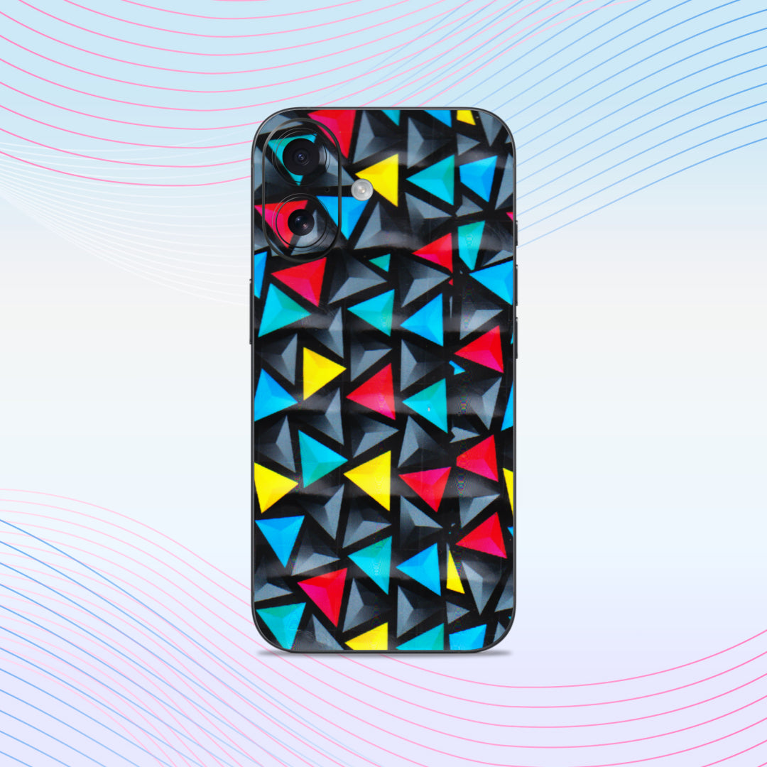 Vibrant Triangles Mobile Skin