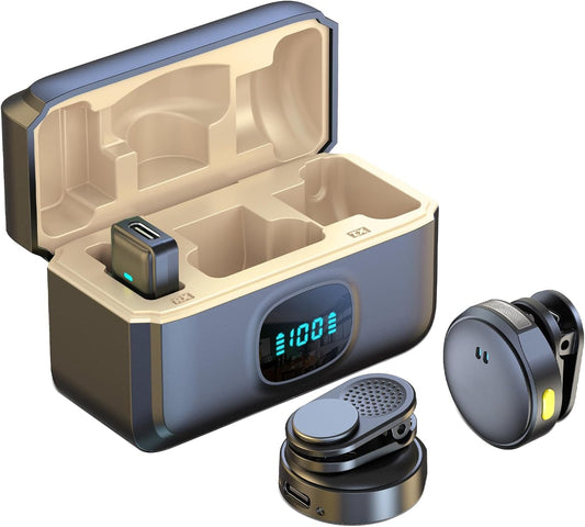 Wireless Microphone with Charging Case